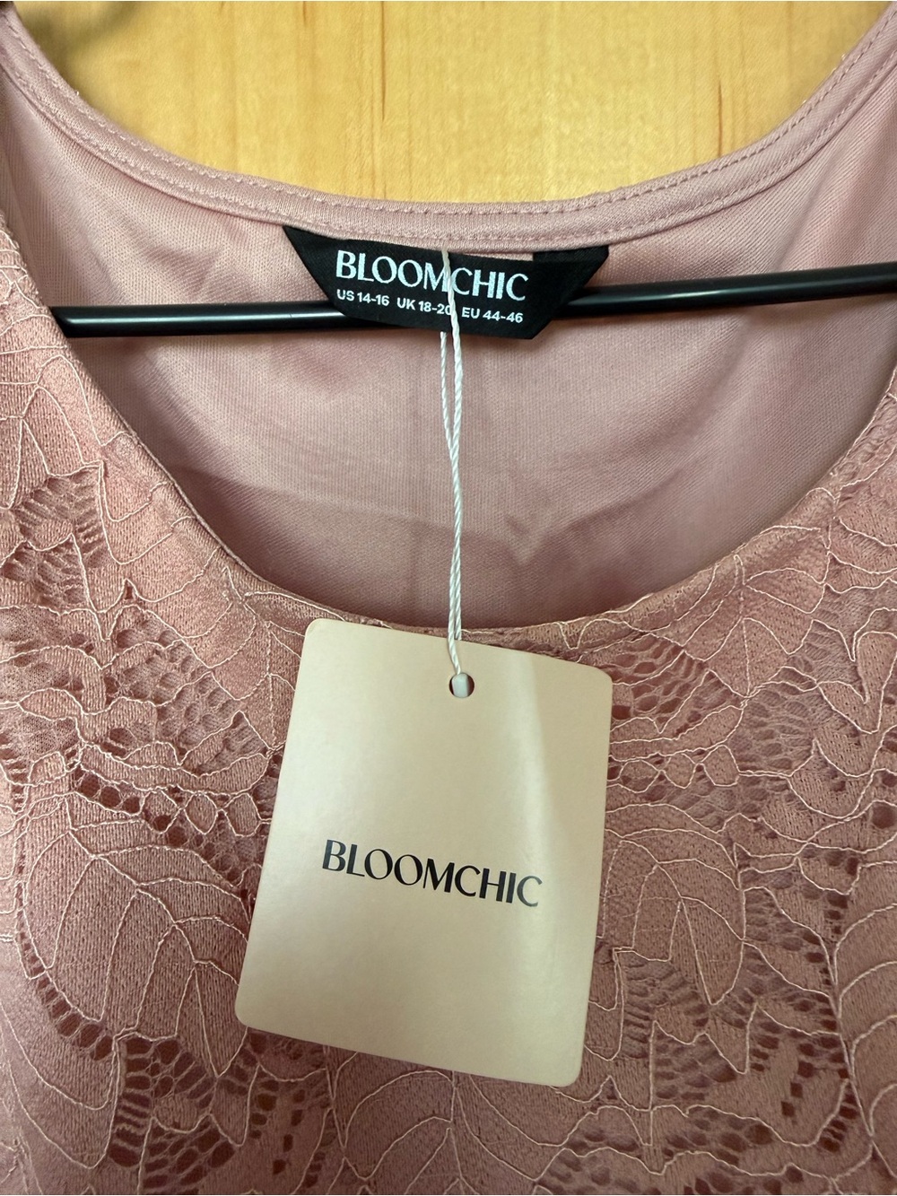 BloomChic Lace Overlay Tank Chemise in Dusty Mauve